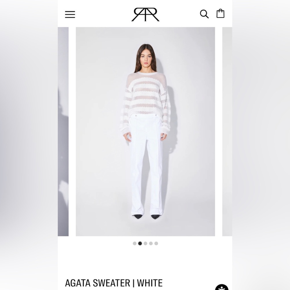 RTA AGATA SWEATER WHITE
